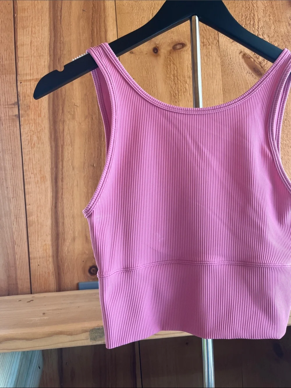 lululemon athletica Ribbed Pink Cropped Tank